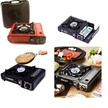 Imagem de Fogão Portátil Automático Fogareiro A Gás Butano Para Camping Praia E Pesca Com Maleta