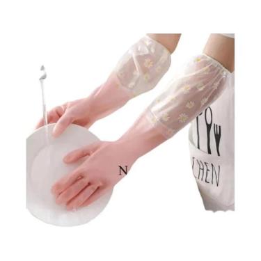 Imagem de Luvas De Limpeza De Látex Impermeáveis Para O Inverno, Resistentes Ao 