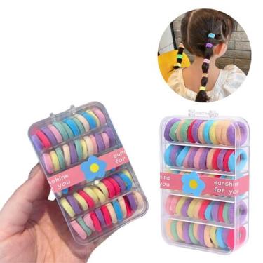 Imagem de Caixa Com 72 Pçs Xuxinha De Cabelo Rabicó Cor Pastel Penteado Infantil