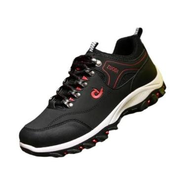 Imagem de Sapatos De Caminhada Masculinos Em Couro Impermeável, Resistentes Ao D