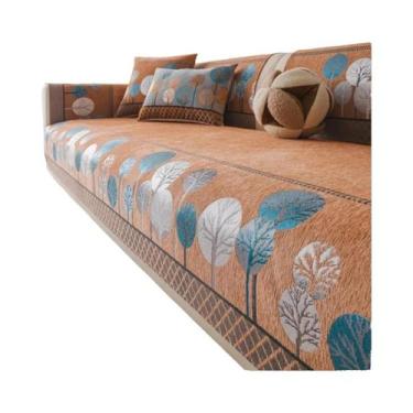 Imagem de Capa De Sofá Jacquard Chenille Boho Full Moon Tree Antiderrapante Para
