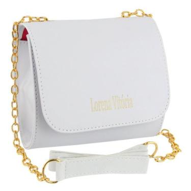 Imagem de Bolsa Feminina Pequena Alça Corrente Lateral Transversal Tiracolo - Vi