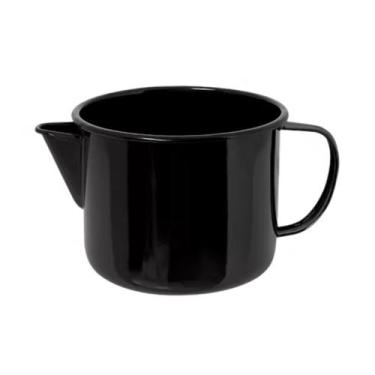 Imagem de Caneca Esmaltada 1L com Bico Aço Premium Ewel Preto