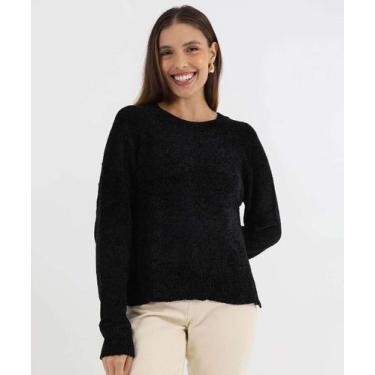 Imagem de Suéter Feminino Chenille Marisa Preto-52037, Preto, M