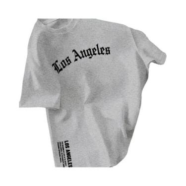 Imagem de Camiseta Casual De Algodão Masculina De Verão Com Estampa Los Angeles,