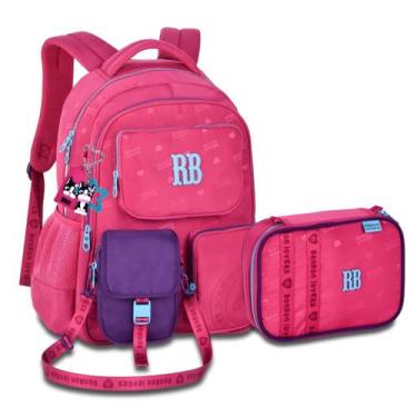 Imagem de Mochila e Estojo Box Rebecca Bonbon Com Bolsinha Removível, Rosa