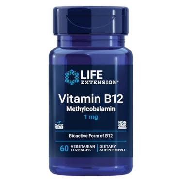 Imagem de Life Extension Vitamina B12 Metilcobalamina 1Mg - Suplemento De Vitamina B Para O Cérebro - Pastilhas Vegetarianas Dissolva Na Boca -Sem Glúten, Não Transgênico, Vegetariano - 60 Contagens
