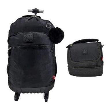 Imagem de Kit Mochila de Rodinha 360 Lancheira Tactel 7140 - Juvenil-Masculino