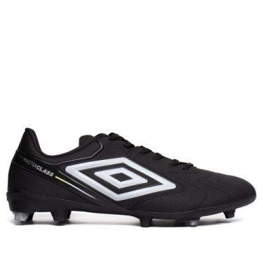 Imagem de Chuteira Campo Masculina Umbro Master Class FG Preto/Cinza, Preto, Cin