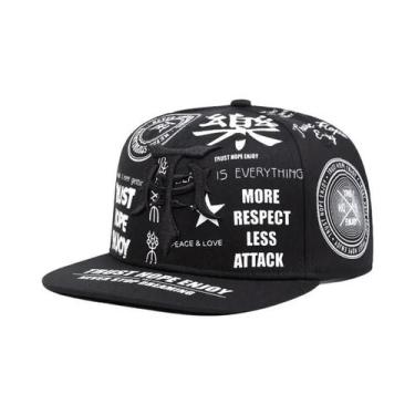 Imagem de Boné De Beisebol Estiloso De Hip Hop Com Bordado De Grafite, Proteção 