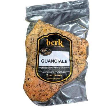 Imagem de Guanciale curado e defumado s pele peça 300gr premium berk - BERK CHAR