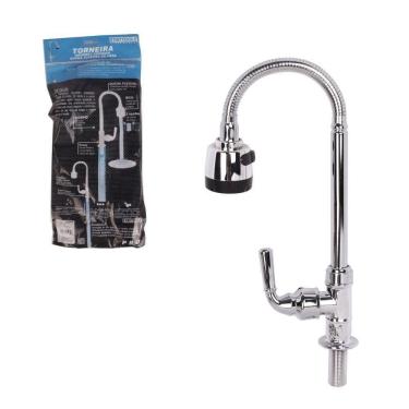 Imagem de Torneira Gourmet Flexível De Mesa Com Ducha 1/2`` - Inox