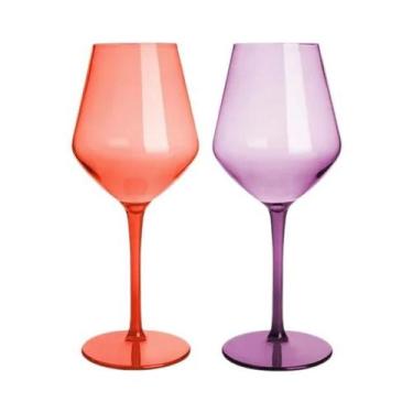 Imagem de Conjunto De Copos De Vinho Coloridos Em Plástico Tritan 2/4/6PCS Inque