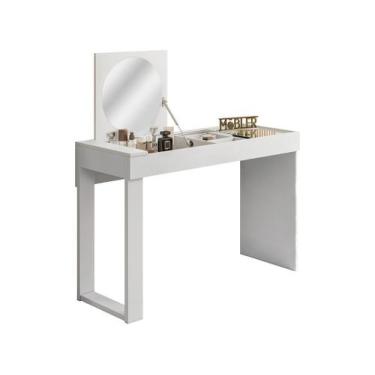 Imagem de Escrivaninha Penteadeira Play Espelho Basculante e Vidro - Möbler, Bra