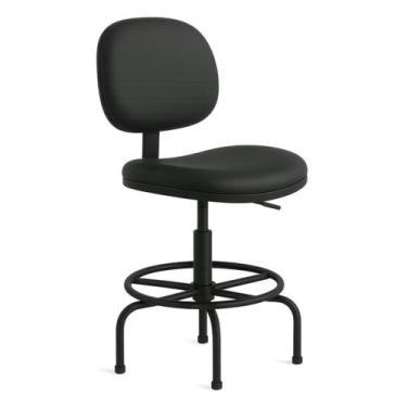 Imagem de Cadeira Caixa EXECUTIVA LISA sem Braços - (Aranha MARTIFLEX) - Cor Pre