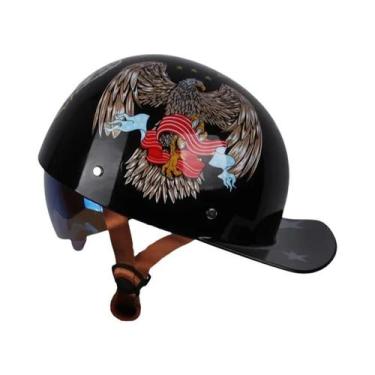 Imagem de Capacete De Motocicleta Retrô Vintage Uchoose, Estilo Boné De Beisebol