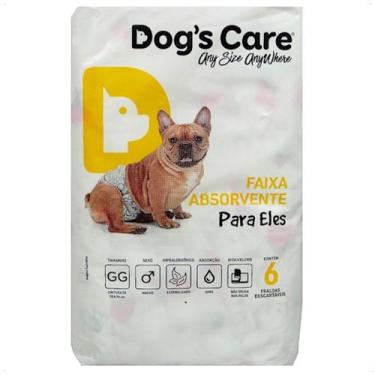Imagem de Fralda higiênica descartável dogs care gg 06 un para cães machos