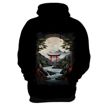 Imagem de Blusa de Frio Paisagem Oriental Portão Torii 18 - Kasubeck Store, Inf 