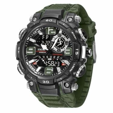 Imagem de Relógio SMAEL À Prova D'água Esportivo Vermelho-Masculino