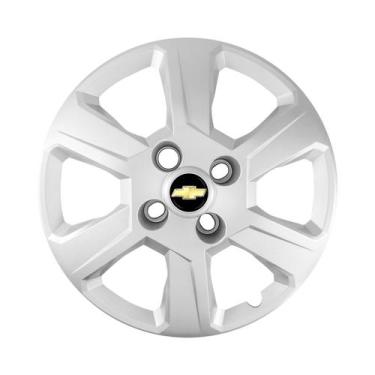 Imagem de Calota Aro 14 Gm Montana 2011 2012 2013 Prata + Emblema Preto - GFM