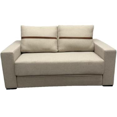 Imagem de Sofá Cama Duratto 3 Lugares Retrátil 180cm Tecido Linho Innove Cor Cru