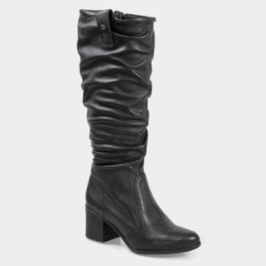 Imagem de Bota Montaria Couro Bottero Cano Alto Ondulada Slouch Feminina 346920-Feminino