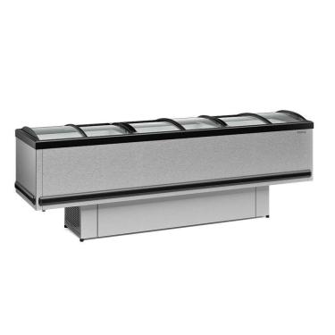 Imagem de Ilha Plus Dupla Ação Vidro Curvo Gesv290c Inox 110V Gelopar