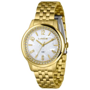 Imagem de Relógio LINCE casual feminino dourado LRGJ173L40 B2KX