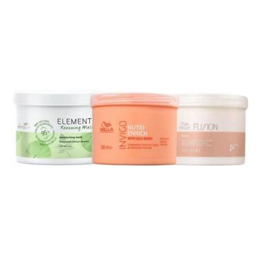 Imagem de Kit Wella Expert Cronograma Capilar 3 Mascaras 500ml Tratamento Comple