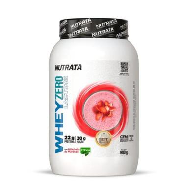 Imagem de Whey Zero Lactose Com Stevia Best Quality CFM 900g Nutrata, Morango