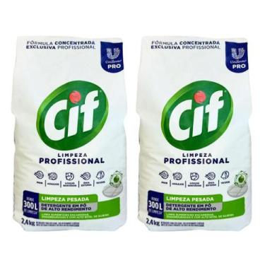 Imagem de Kit com 2 Limpadores em Pó Cif Limpeza Profissional 2,4kg cada