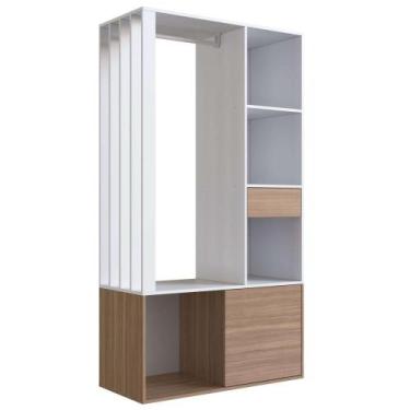 Imagem de Guarda Roupas Closet 1 Gaveta 1 Cabideiro 2 Prateleiras Porta CL100B M
