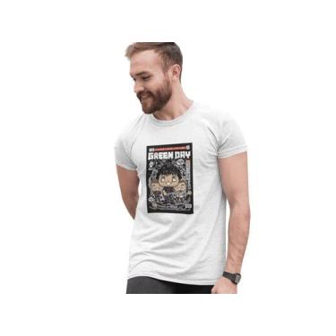 Imagem de Camiseta Poster Pop Style Inspiração GREEN DAY Estampa DTF 100% Algodã