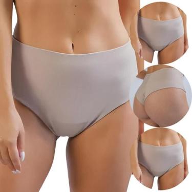 Imagem de Kit 3 Calcinha Alta Feminina Fio Dental Duplo Levanta Bumbum - Provenc