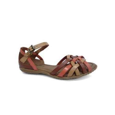 Imagem de Sandália New Face Conforto De Couro 31402 Telha New Multi, 36, Telha n