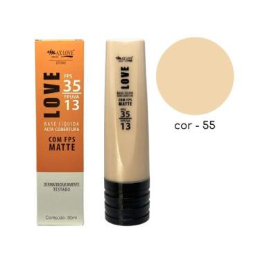 Imagem de Base Liquida Alta Cobertura com FPS - Max Love Make-up, 55