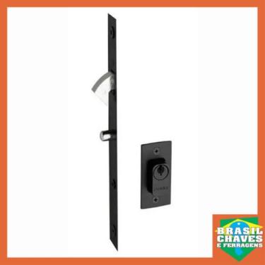 Imagem de Fechadura para Porta de Correr Bico de Papagaio 450ZM Preta 30mm Pado