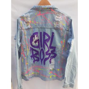 Imagem de Jaqueta Jeans Feminina Girl Boss - Tamanho M e G - Rocio Moda e acessó