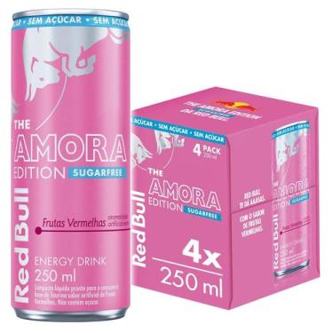 Imagem de Red Bull Energético Amora Frutas Vermelhas Sem Açúcar 250ml 4 latas, 4