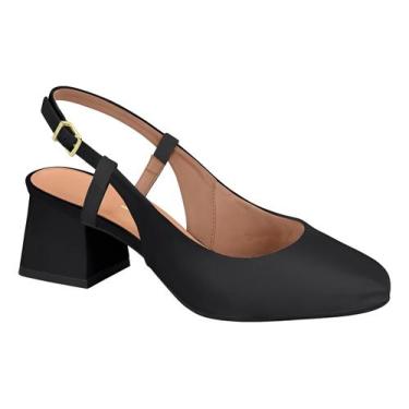 Imagem de Sapato Feminino Slingback Salto Bloco Vizzano 1423.101.7286, Preto, 38