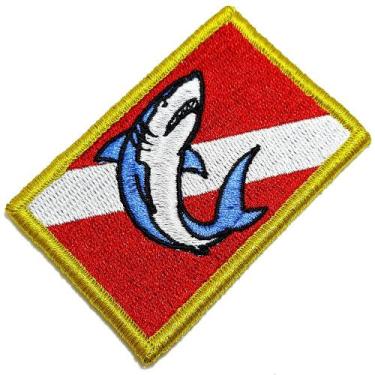 Imagem de Bandeira Mergulho Patch Bordada Fecho Contato Para Roupa - BR44