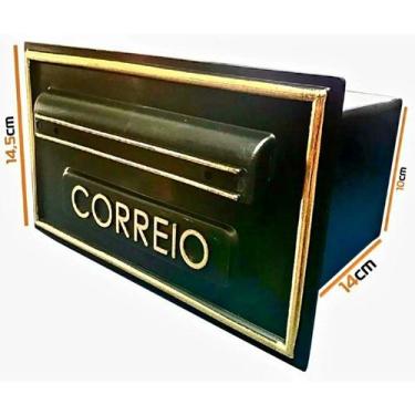 Imagem de Caixa de correio pvc embutir muro portão, automático, com suporte para