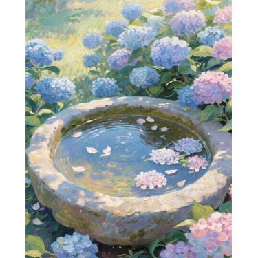 Imagem de Kit Pintura por Números DIY 41x51 cm Arte Relaxante para Adultos - Mar