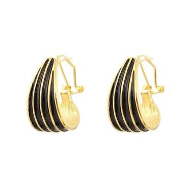 Imagem de Brincos Esmaltados Vintage para Mulheres requintadas - Gold Gazz