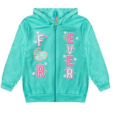 Imagem de Jaqueta blusa infantil menina moletom peluciado com zíper casaco inver