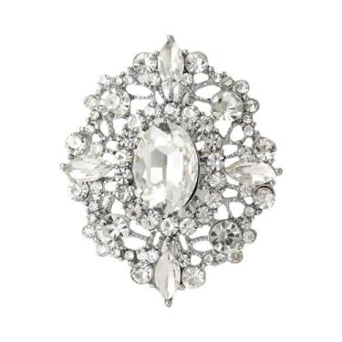 Imagem de Broches Ovais De Cristal Com Strass Para Mulheres E Unissex, Acessório