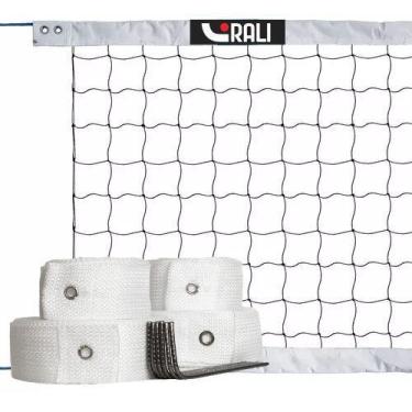 Imagem de Kit Vôlei De Praia Oficial Rede c/ 4 Faixas Marcação Quadra 8x16 - Ral