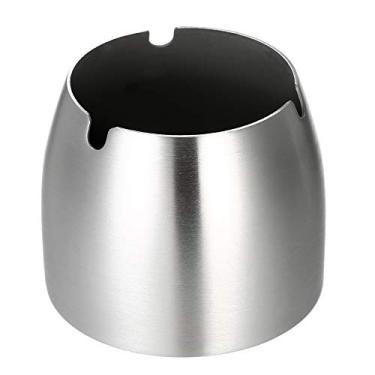 Imagem de Cinzeiro Decdeal de aço inoxidável, cinzeiro à prova de vento, para suporte de cinza de charuto para pátio ao ar livre, pátio, bar, escritório, casa, 8 x 7 cm