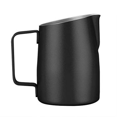 Imagem de Copo para espuma de leite para café, copo para espuma de leite, aço inoxidável para cozinha Hotel restaurante de festa(Preto)