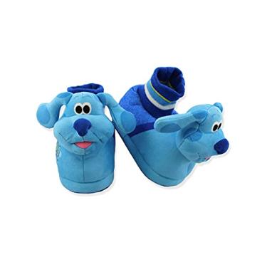 Imagem de Pantufas infantis 3D de pelúcia Blue's Clues & You, Azul/Multi, 9-10 Toddler